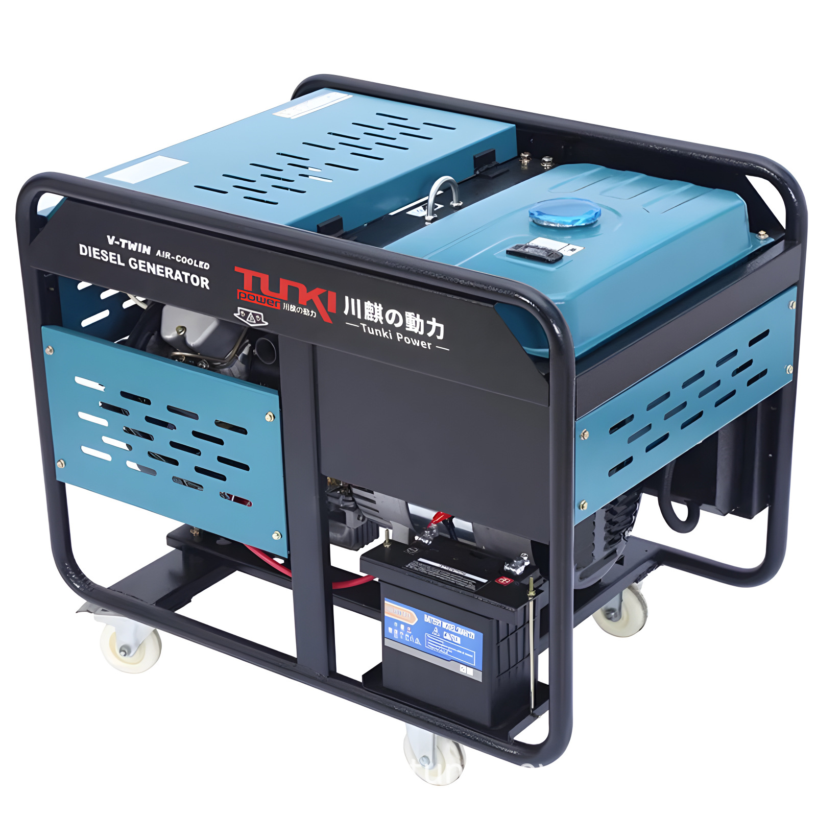 Dual-Cylinder Diesel Generator 12Kw 15 Kilowatt Small Gasoline Generator 220V Engine Electric Start High Power