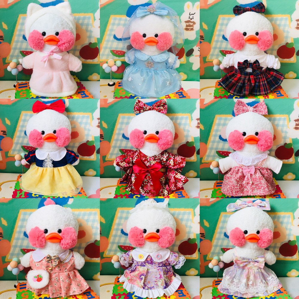 Celebridad en línea ácido hialurónico pato Ropa Accesorios felpa juguete falda pelo banda traje accesorios pequeño pato amarillo muñeca Accesorios