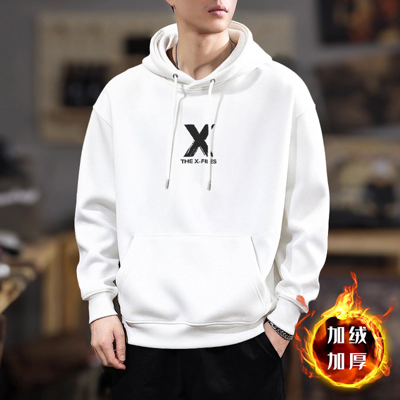 Peso pesado chaqueta con capuz para hombres primavera y otoño marca de moda de alta calle pesado abrigo holgado estudiantes estilo de Hong Kong suéter universal