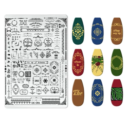 Templates for Nail Art, Rectangular Dırnaq bəzəkləri - dk-086