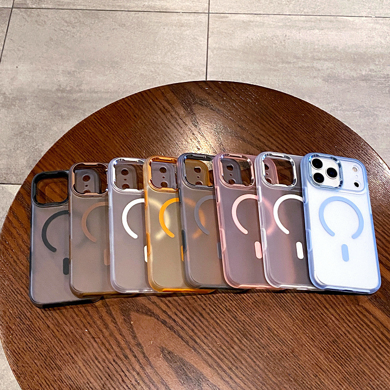 日韩ins新款冰甲双色iphone17pro max手机壳肤感电镀16pro全包15p|undefined