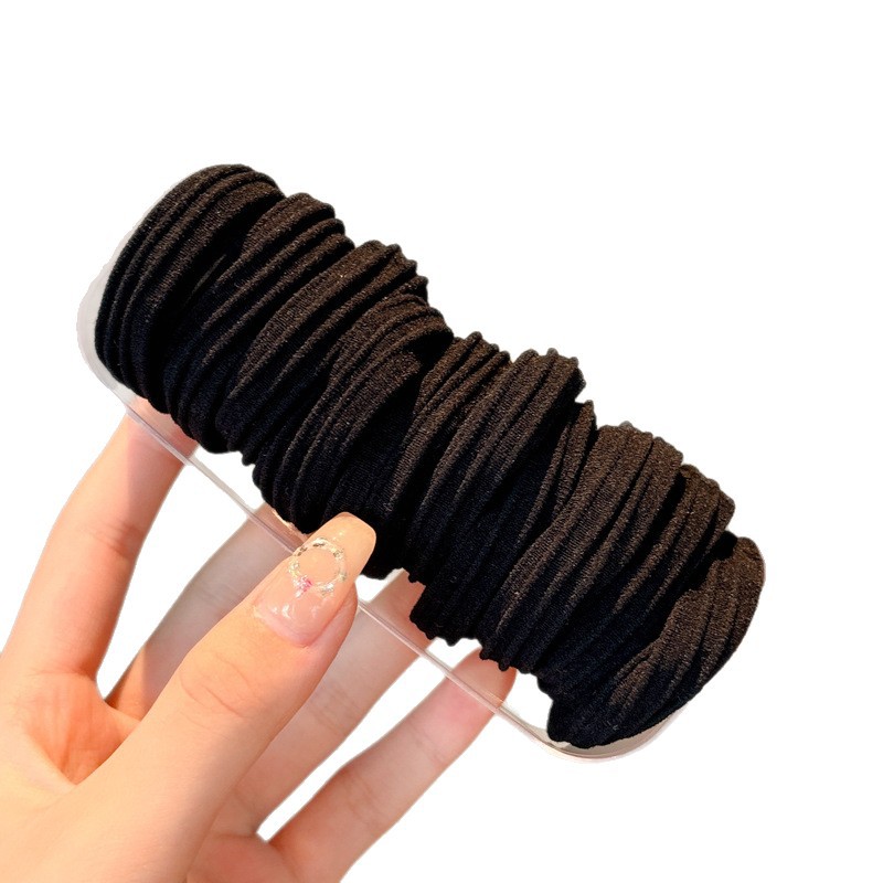 Cuerda para el cabello de cola de caballo alta para mujer 2025 nueva cuerda para el cabello sin estrellar, anillo para el cabello grueso y sin costuras, accesorios para el cabello de banda de goma duraderos de alta elasticidad