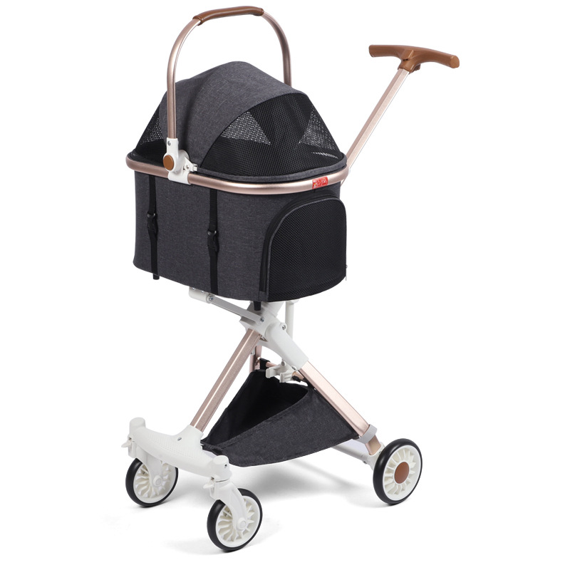 Carrito Separable para Mascotas de Metal Plegable para Perros y Gatos image 6