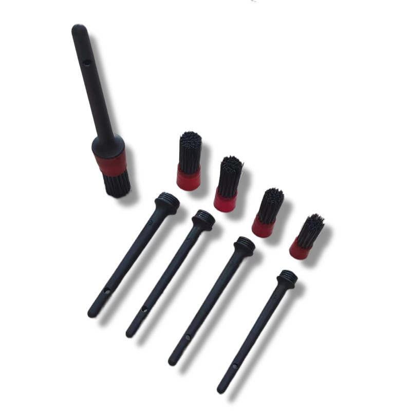 Cepillo de limpieza interior del coche 5-piece Wheel Hub beauty Maintenance gap cabeza redonda cepillo de lavado de coches detalle multifuncional cepillo