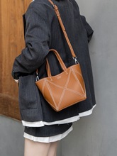 时尚手提真皮女包TOGO头层牛皮菜篮子包休闲子母斜挎包99013收纳