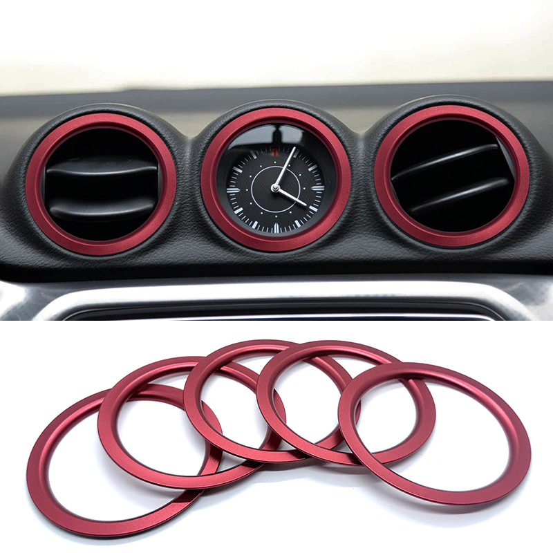 适用于16-18款铃木维特拉空调出风口中控台时钟装饰圈内饰改装贴