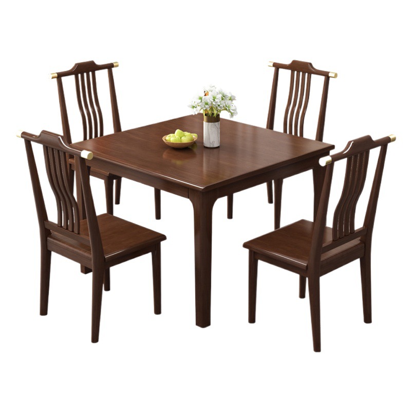 Mesa de comedor de madera maciza cuadrada pequeño apartamento casa pequeña mesa cuadrada moderna mesa de madera de ocio chino sala de alquiler pequeña mesa de té