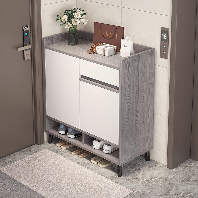 Small Apartment Shoe Cabinet for Rental House Corridor Outdoor Large Capacity Multi-Layer with Drawer Entrance Door Cabinet Storage Cabinet