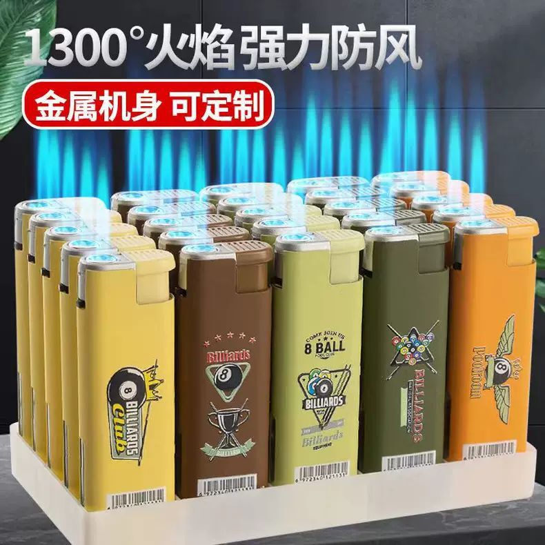 Zhongyan Z968 Large Metal Iron Shell Direct Jet Lighter, Windproof, Explosion-Proof, Durable, Flame-Resistant, Refillable, Dual Flame, High Firepower