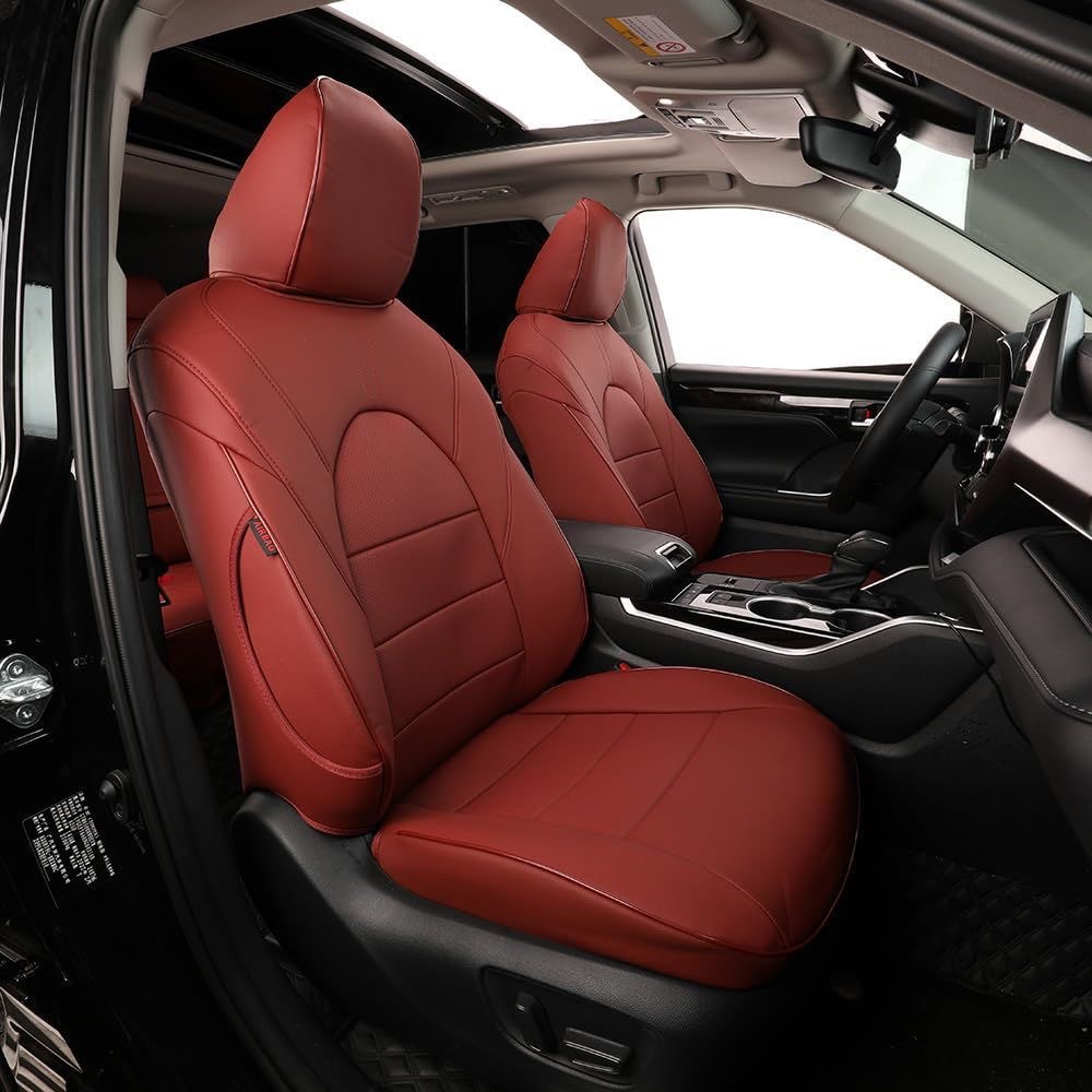 Toyota Highlander Special Car Seat Covers, Full Leather, All-Season, Breathable, Wear-Resistant Seat Covers