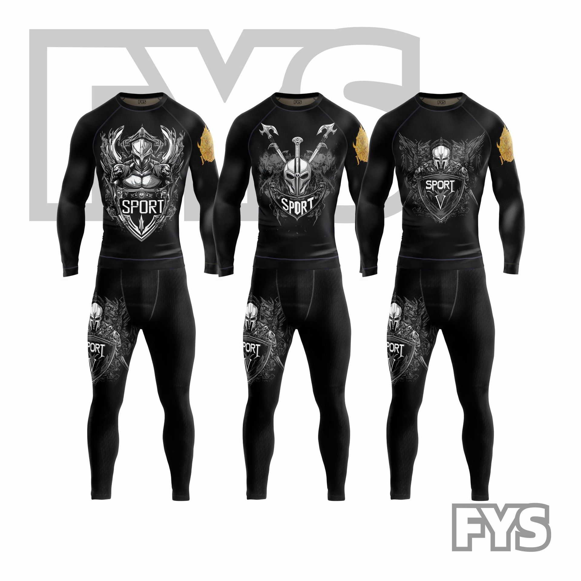 Jiu-Jitsu Anti-Wear Suit Long-Sleeved Bodysuit Printed Mma Fighting Suit Ufc Full Body Printed Rashguard