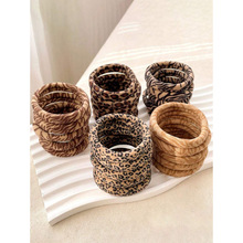 F 48861 High stretch leopard vintage hair tie �ߵ������Ƹ���
