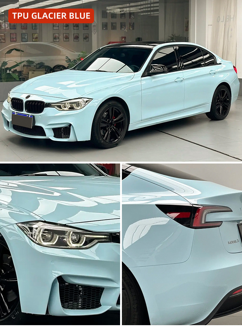 Axxpel Glacier Blue Tpu Car Paint Color Change Color Film Protective Film Ppf Thermal Repair Scratch Repair