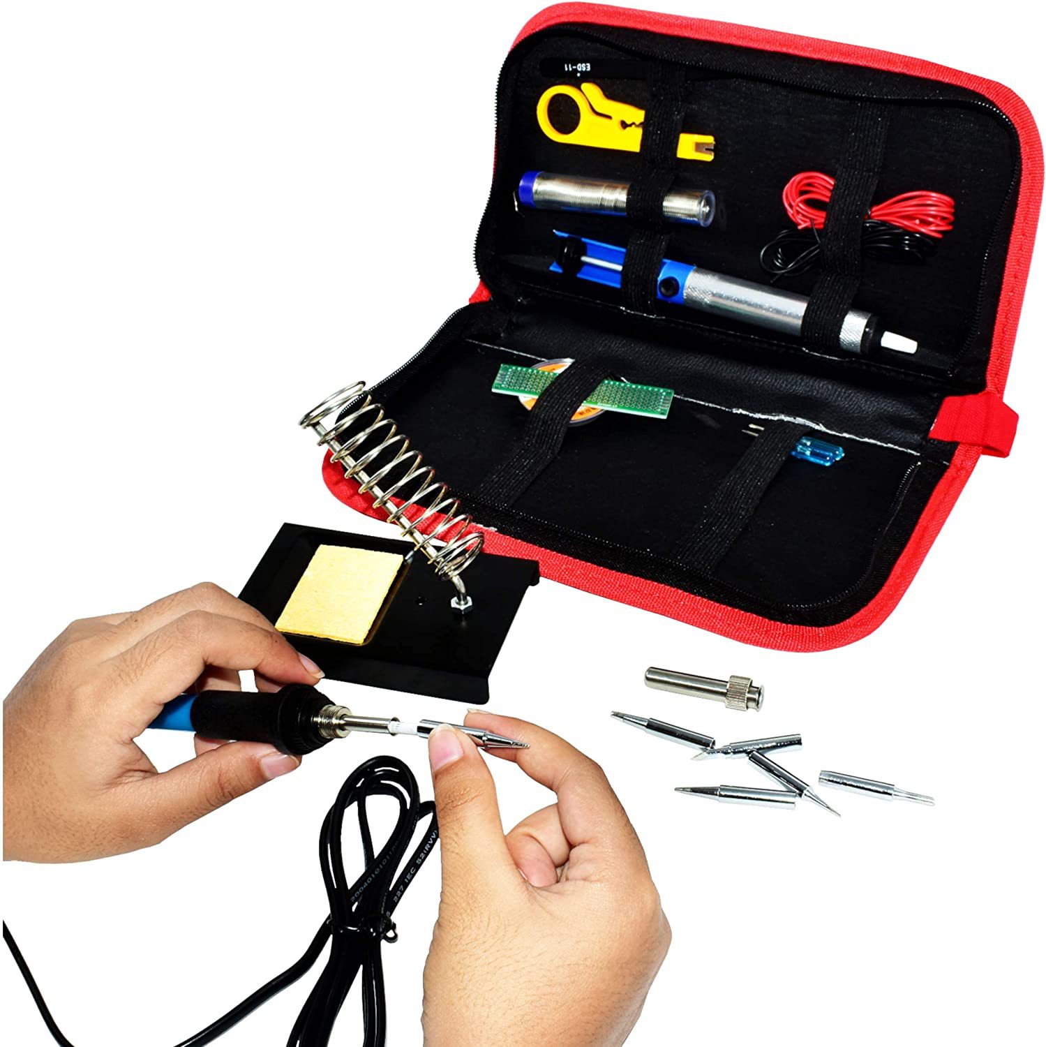 Control de temperatura transfronteriza soldador eléctrico 60W reparación del hogar soldadura pluma americana y europea estándar 110v220V soldadura eléctrica pluma herramienta traje