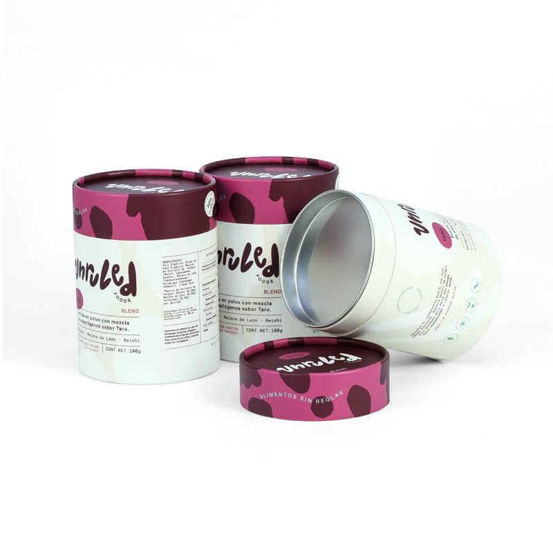 茶叶纸罐牛皮纸防潮密封茶叶罐 天地盖通用花茶包装罐圆形纸筒罐