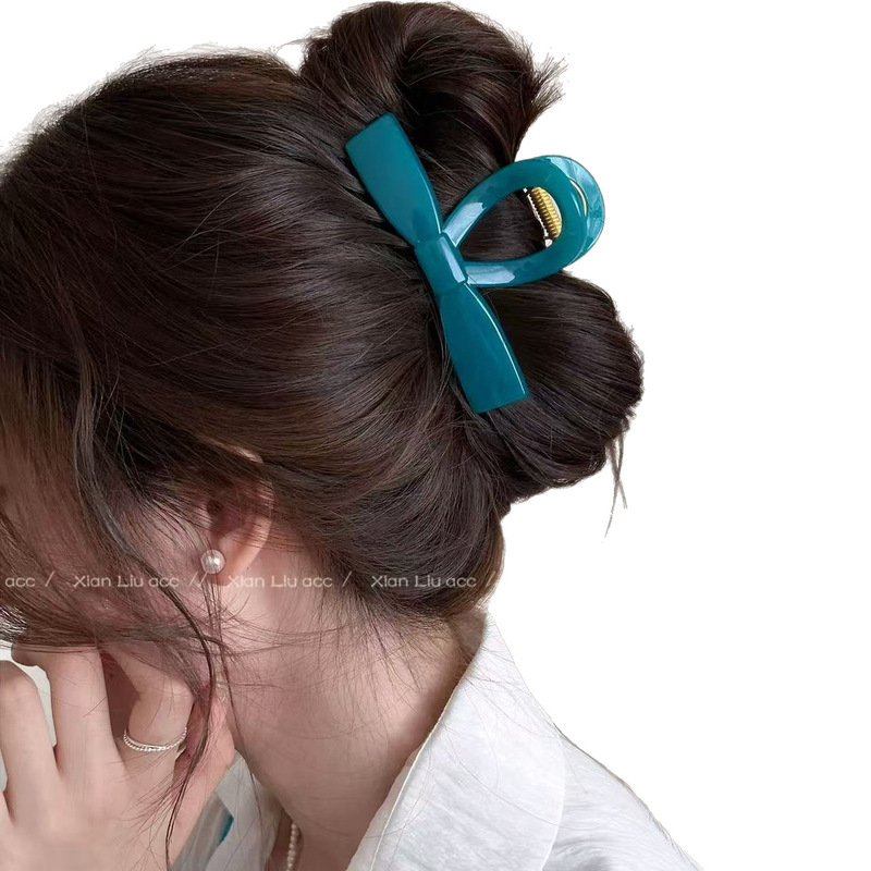女性用のクリアで透明なリボンクリップ、大きなヘアシャーククリップ、ハイエンドの2025年新作ヘアクリップ、後頭部のヘッドバンド|undefined