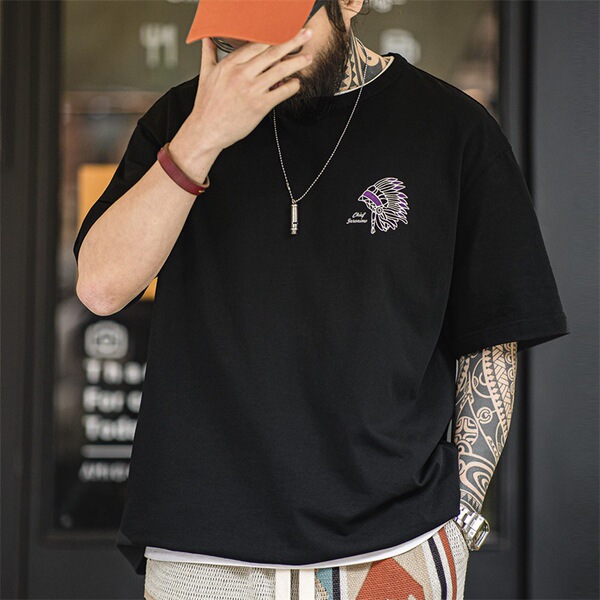 Retro cotton T-shirt