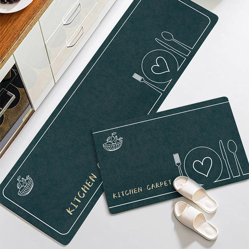 absorción de agua especial alfombra de cocina antideslizante a prueba de aceite resistente a la suciedad a prueba de agua absorción de aceite alfombra doméstica alfombra de puerta alfombra