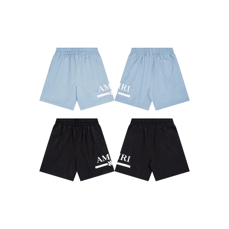 Foreign Trade Trendy Brand Amiri 2026 Summer New Style Logo Letter Print Fashion Loose Shorts Quick-Dry Beach Pants