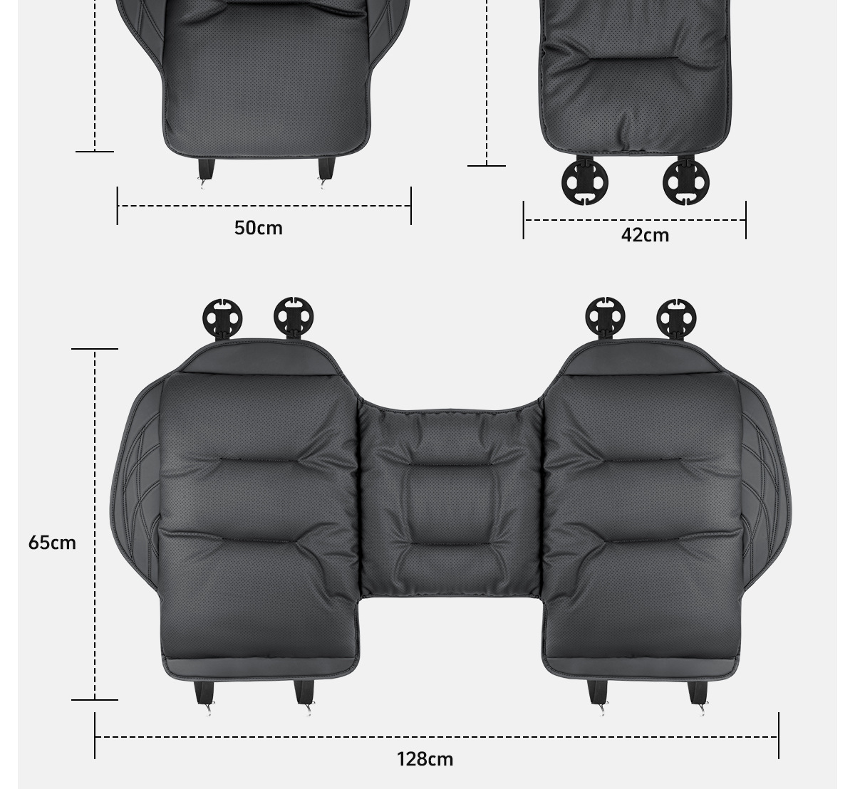 Cross-Border New Product Car Seat Cushion, Universal for All Seasons, High-End Nappa Leather Seat Cushion, Comfortable and Skin-Friendly Car Seat Cover