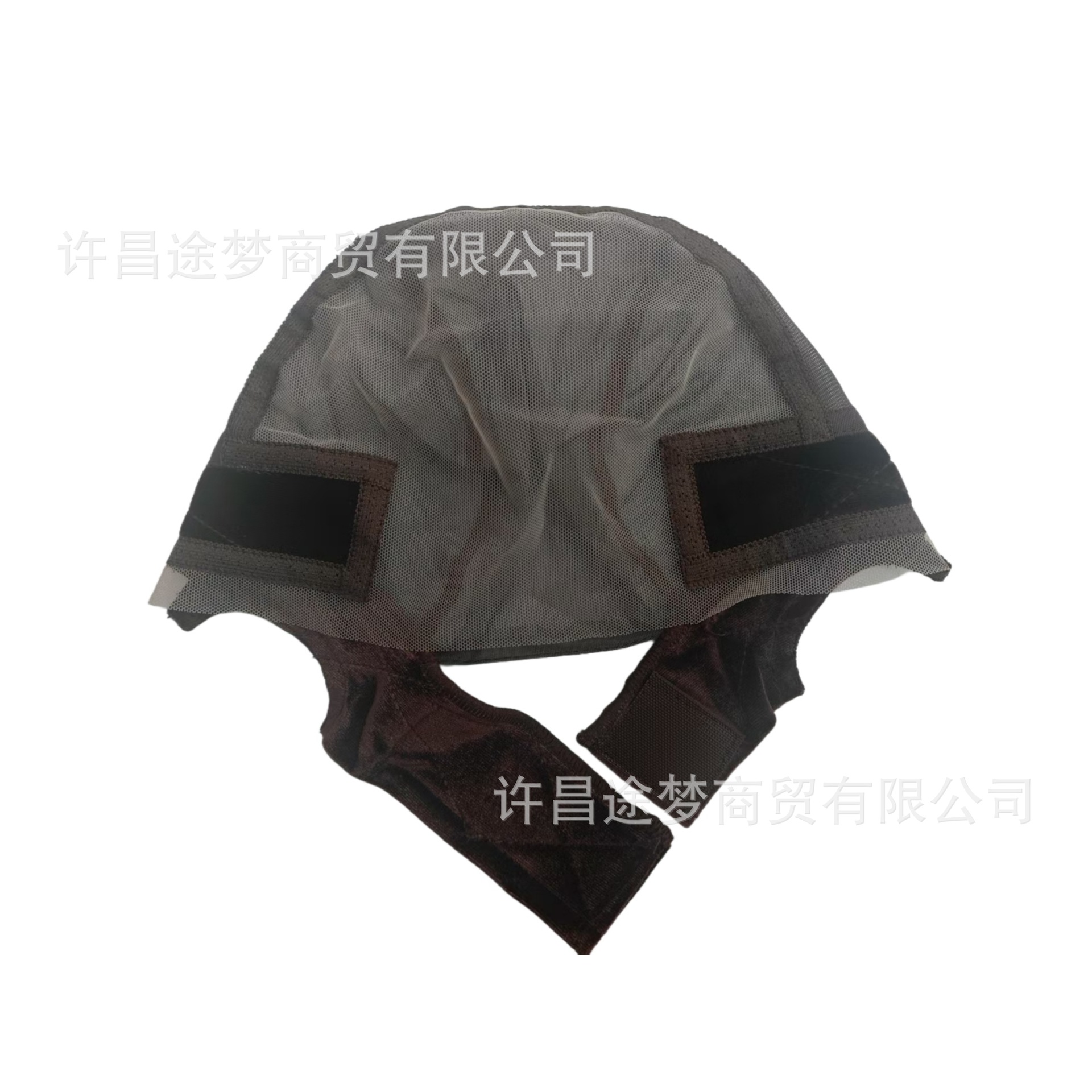 [6*9 라지 프론트 브라운] 귀 파는 벨벳 가발 네트 캡