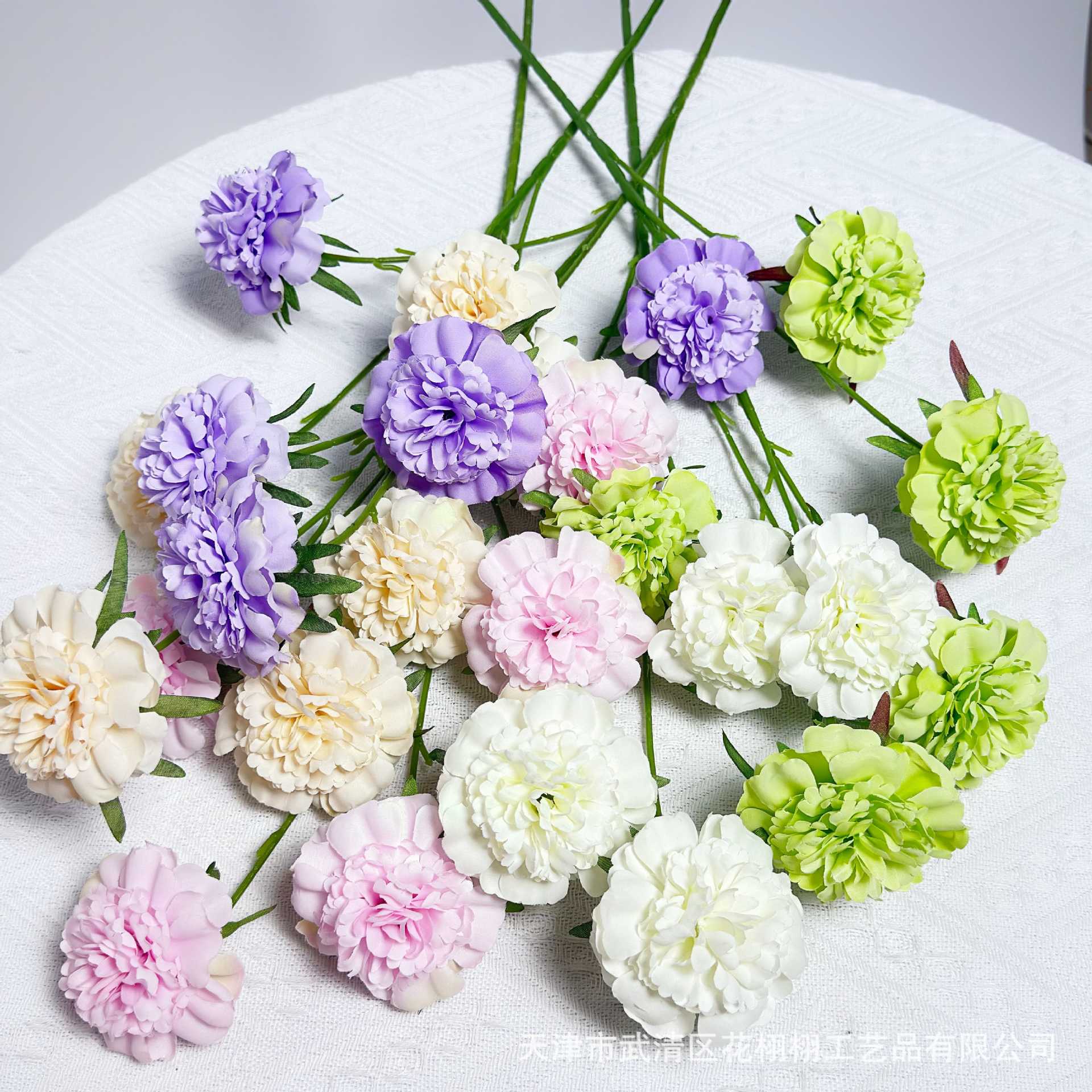 地排仿真花 松虫草单枝轮峰菊婚庆装饰假花批发