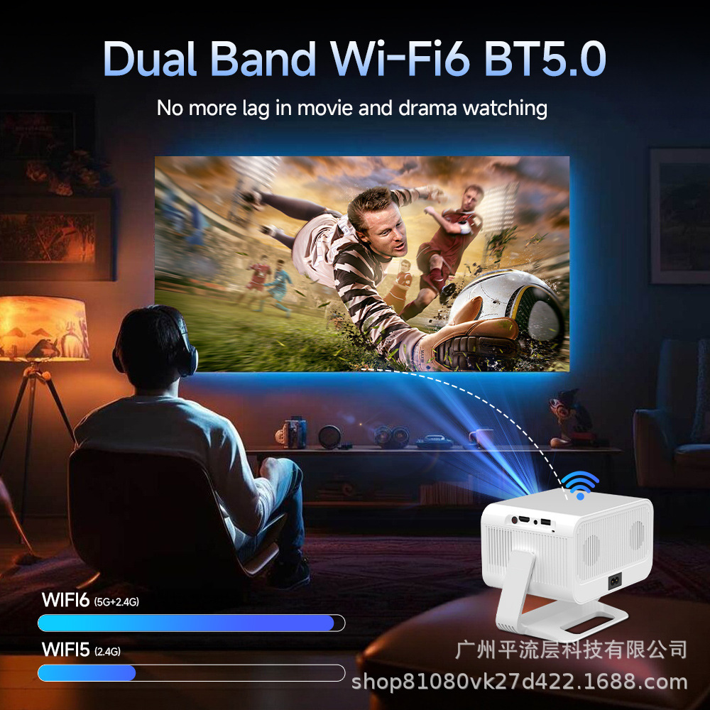 Nuevo proyector doméstico transfronterizo C660 HD Autofocus Android 4K Cloud Platform Proyector portátil inteligente
