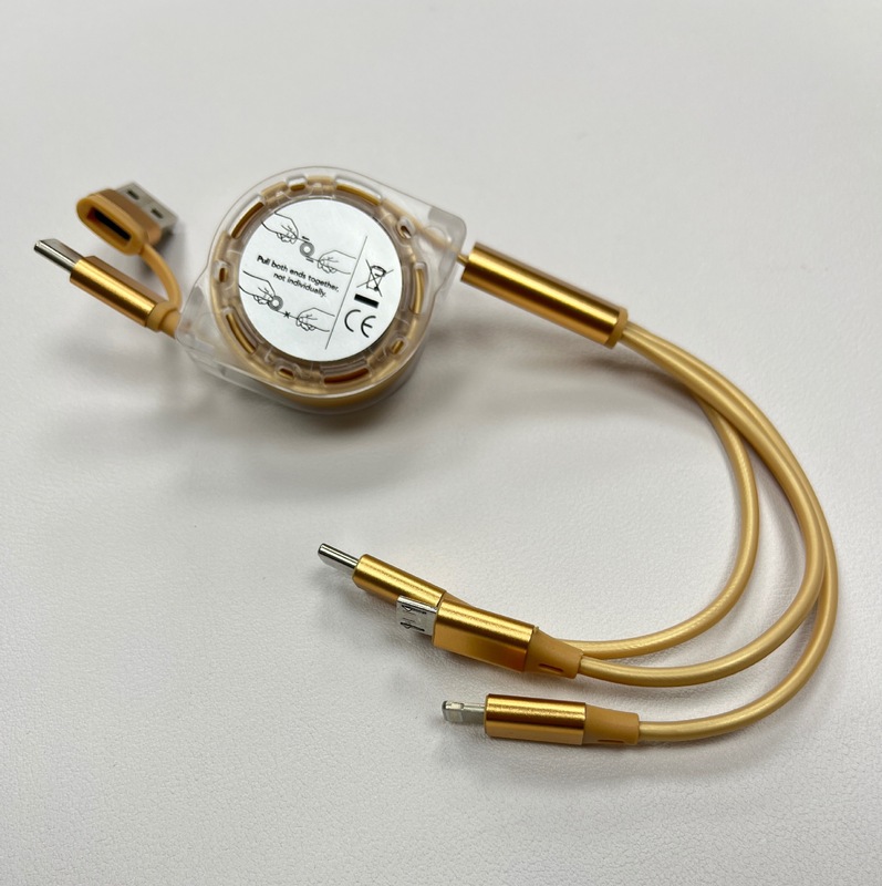 展示会の贈り物5in1二ドラッグ三水晶伸縮可能なデータ線logo携帯車の五合一充電線|undefined