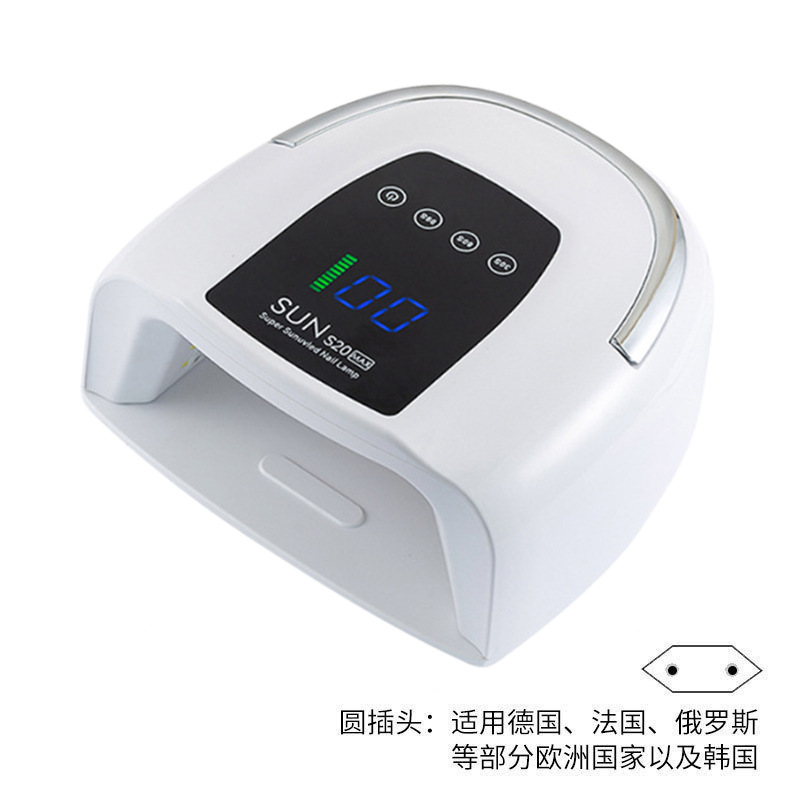 Lámpara de manicura de alta potencia de 200W UV seco rápido pegamento de uñas lámpara de terapia de luz LCD máquina de manicura
