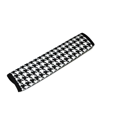 Car Safety Belt Shoulder Pad Houndstooth Bow Car Safety Belt Shoulder Pad Fashion Anti-collar Car Products (Seat belt shoulder pad) - black-and-white-houndstooth