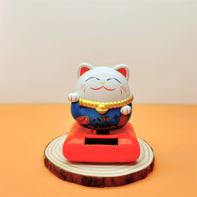 Cross-border creative solar fortune cat decoration car dashboard with cute decoration car supplies