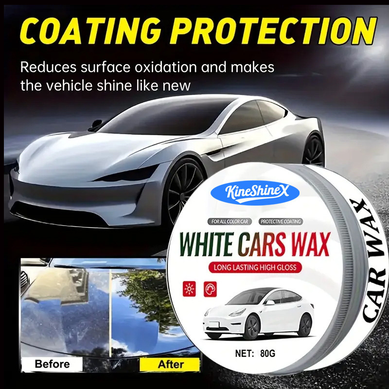 White Car-Specific Crystal Wax Hydrophilic Coating Removes Scratches-Dirt, Stains Universal Decontamination Cream Amazon