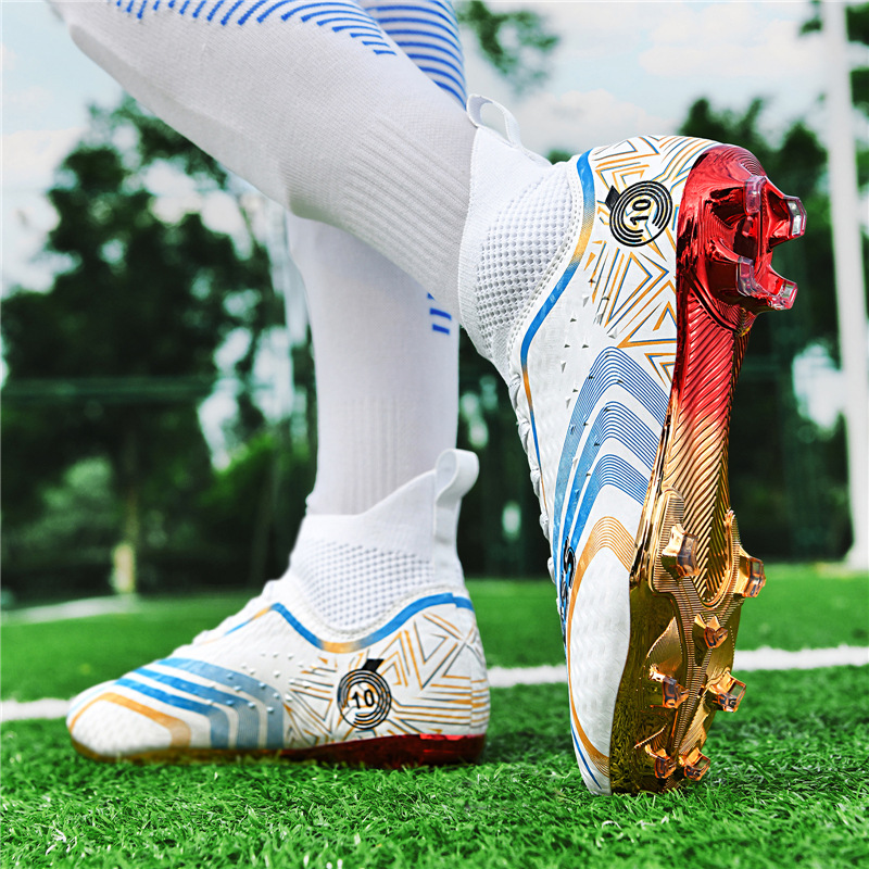Chaussures de foot à crampons hautes dorées mixte_voghion.com
