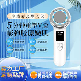 跨境微电流提拉紧致美容仪彩光嫩肤冷热导入仪面部家用震动按摩仪