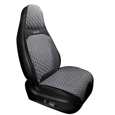 New Linen Fabric Seat Cushions, Seat cushion, seat cover - elegant-gray-front-row-single-seat-one-piece-head-saddle-pad-gaomi-chun-ma
