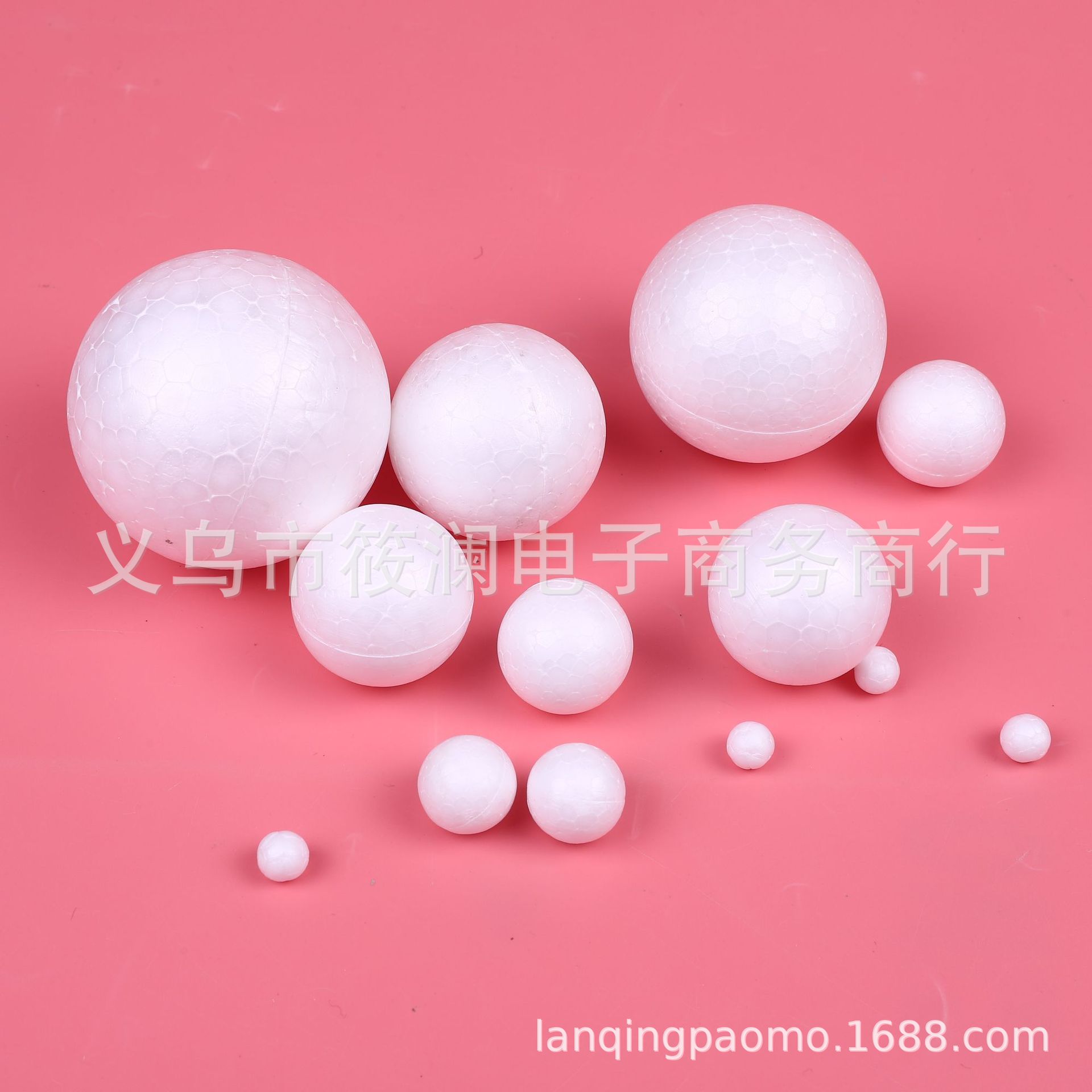 Lanqing fábrica sólido hueco hecho a mano DIY paulilong bola de espuma blanco EPS material de poliestireno bola