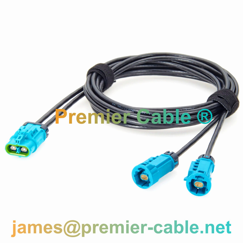 Ip67 Waterproof H-Mtd Vehicle Ethernet Extension Cable 2-in-1 High-Speed Data Transmission Harness for Car Camera