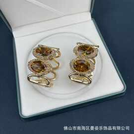 土耳其苏丹石活口精致大手镯夸张个性变色石流行首饰直播热销款