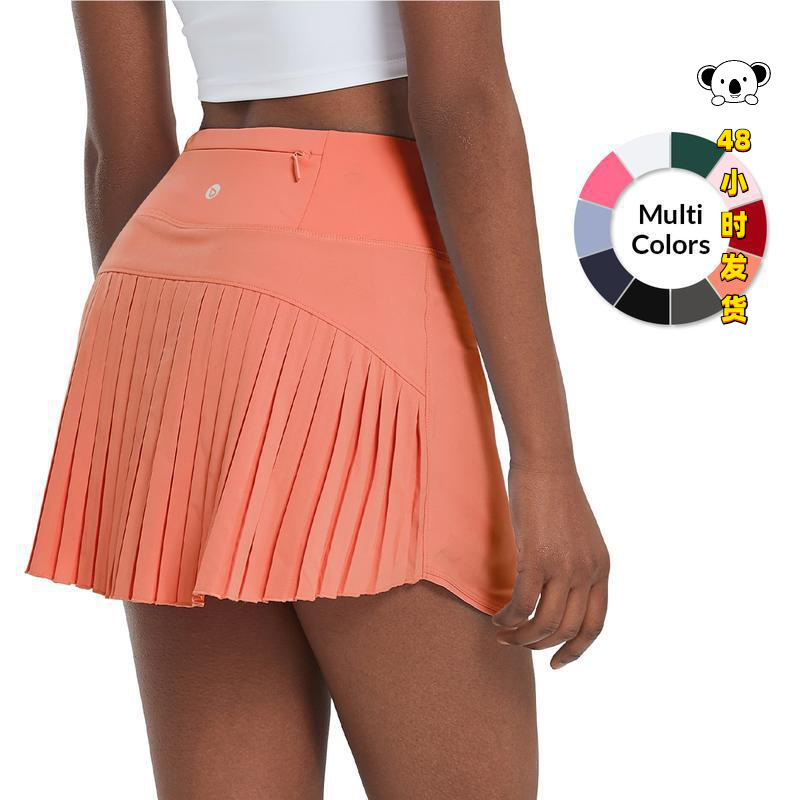 R 20667 Flowy Pleated Yoga Skirt