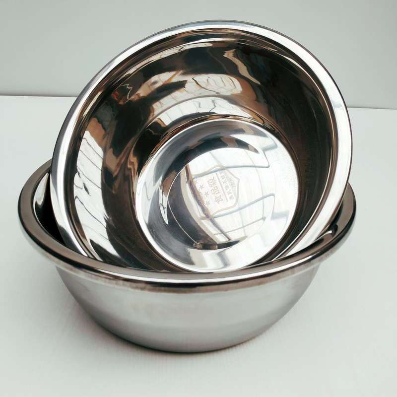 Jinmeiyi Large Flavor Pot Multi-Specification Stainless Steel Basin Household Soup Basin Flavor Pot Kitchen Micro-Magnetic Reverse Edge Basin