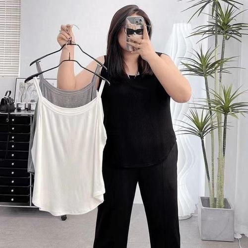 Women's strapless underwire camisole for layering, black and white, plus-size, comfortable and loose fit, suitable for spring commuting, thin and flattering.