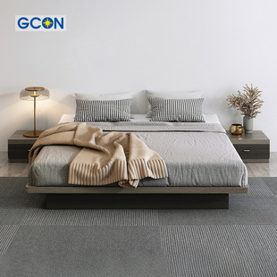 Zhiguang Minimalist Bed Without Bedside Bed Tatami Bed Master Bedroom Homestay Loft Rental House Floor-to-Floor Low Bed Second Child Parent-Child Bed