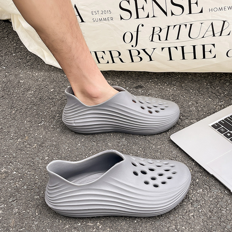 Non-slip Men's Clogs With Thick Soles For Summer Outdoor Wear_voghion.com