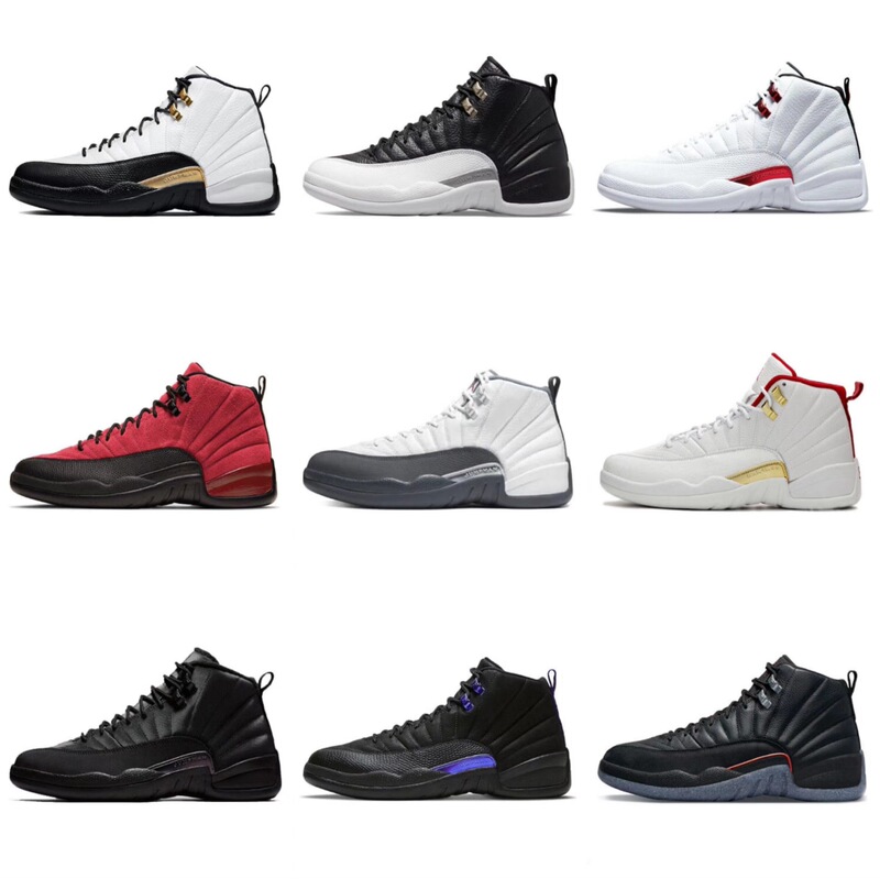 Putian AJ12 generation Chicago cool gray suede black gold snake pattern men's shoes Joe 12 ice cream cross-border Sports Basketball shoes