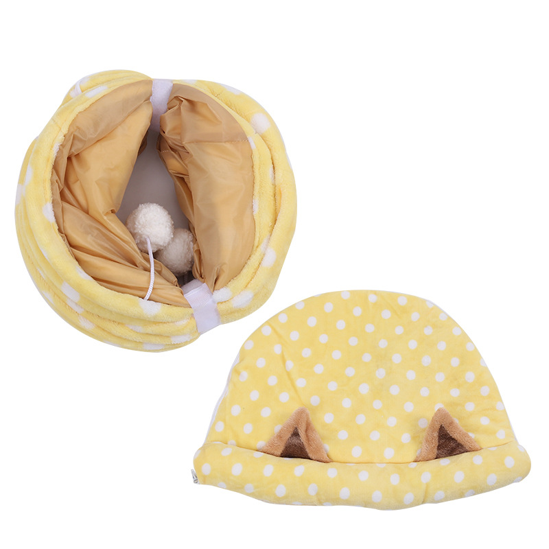 Suministros para mascotas Amazon nuevo anillo de papel semicírculo gato túnel nido resistente a los arañazos plegable auto-Hi gato Túnel de juguete