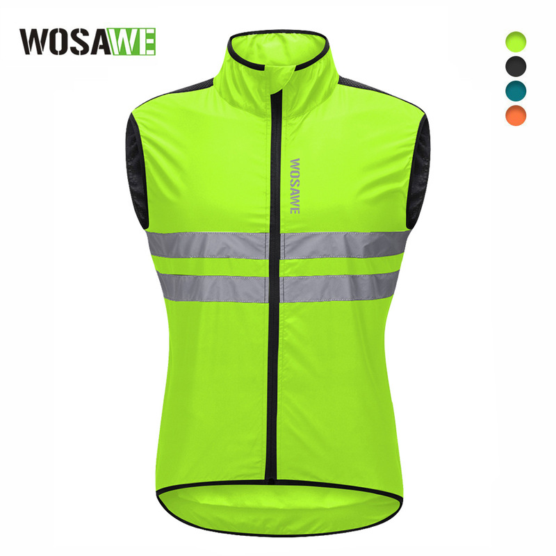 Wosawe Bicycle Cycling Vest Breathable Sleeveless Top Cycling Windbreaker Windproof Vest Clothing Reflective Jacket Wosawe Bicycle Cycling Vest Breathable Sleeveless Top Cycling Windbreaker Windproof Vest Clothing Reflective Jacket