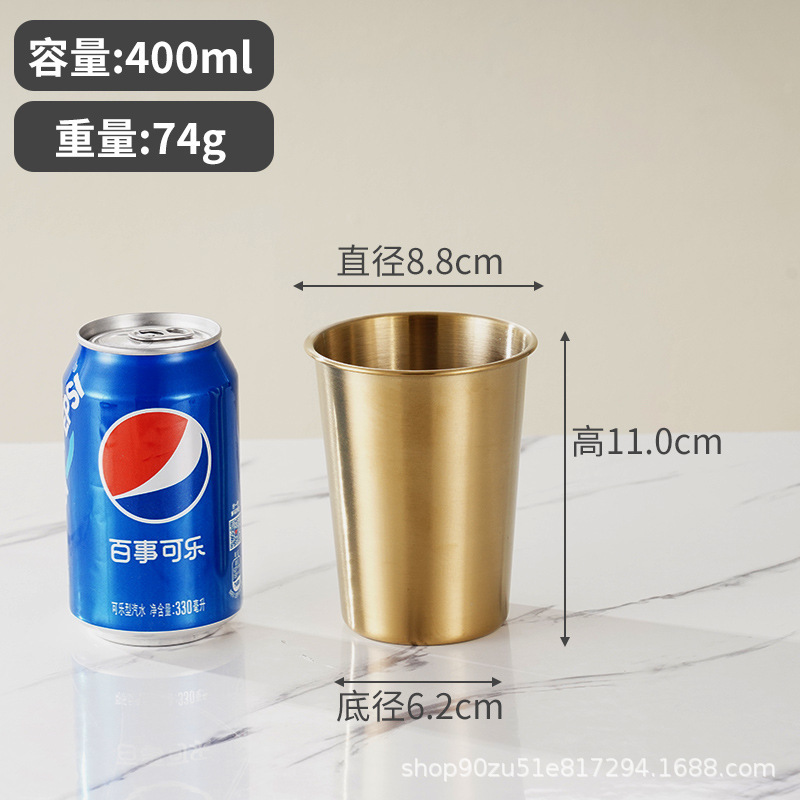 304ステンレスビールマグのコーヒーカップの洗面所のジュースの冷たい飲み物のカップのレストランの家庭用バーの単層のコップ|undefined