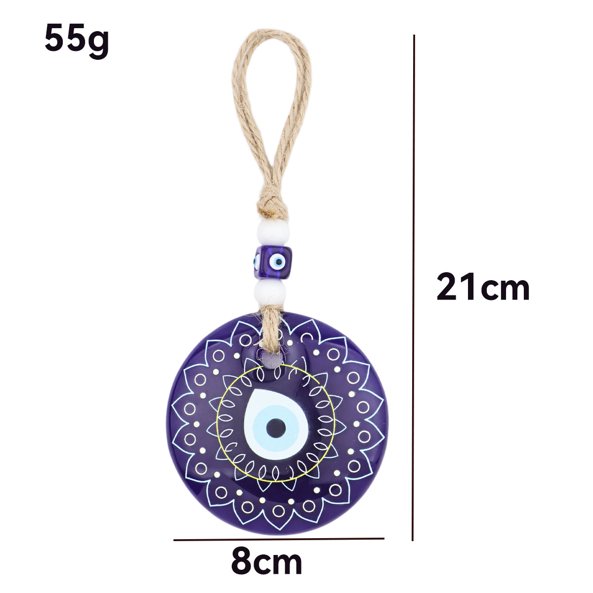 Colgante de Vidrio del Ojo Turco para Coche de Vidrio para Coche y Llavero