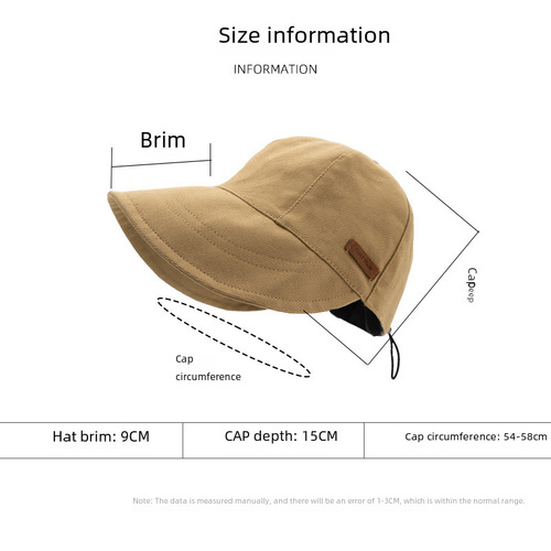 Zhao Lusi Style Fisherman Hat for Women 2024 Spring UV Protection Sun Hat Plain Black Sun Hat Wholesale