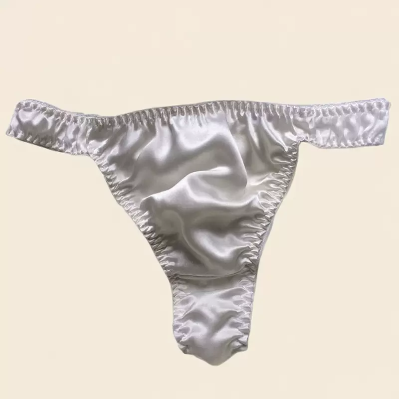 琪丝乔桑蚕丝内裤男士丁字裤真丝性感T裤内裤0束缚真丝打底裤